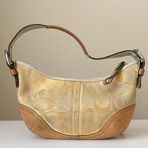 Coach Yellow Soho Optic Signature Hobo Bag