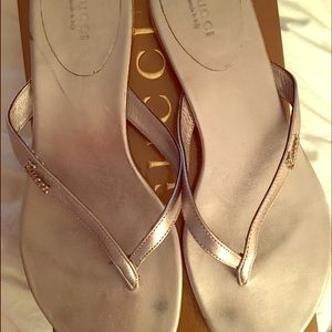 Gucci silver sandals