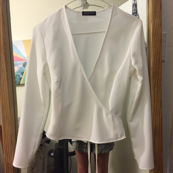 American apparel size small wrap top