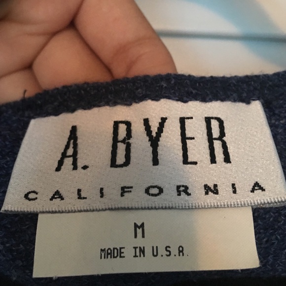 blue cropped knit sweater/cardigan - Picture 2 of 2