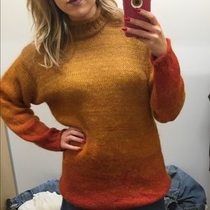 Orange Ombre Sweater