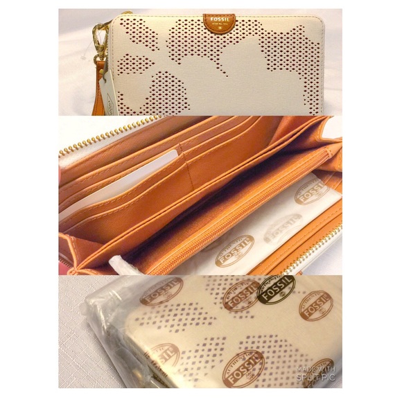 NEW! Fossil Leather Sydney Wallet/Wristlet-2 in 1! - Picture 3 of 4