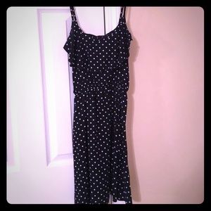 Beach blue poka dot dress