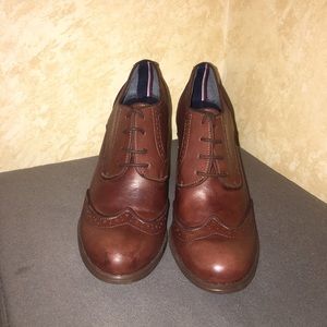 Brown Oxford Block Heel