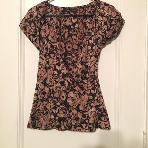 Floral Ann Taylor Wrap Blouse