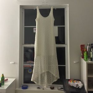 Long White Lace Dress