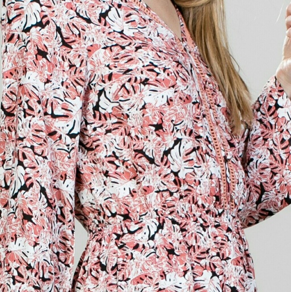 Pink Floral Lace Romper - Picture 2 of 3