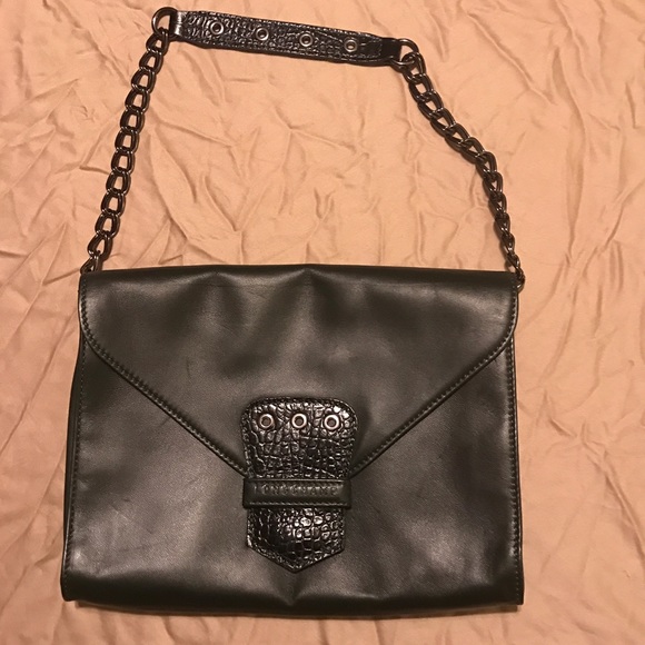 Kate Moss for Longchamp Forest green clutch bag