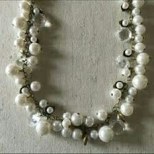 Faux pearl necklace