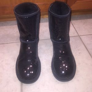 Black sparkly Uggs