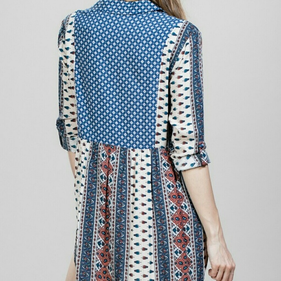 Contrast Boho Dress - Picture 4 of 4