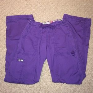 XS Purple Koi Scrub pant