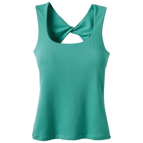 Prana Yoga Tank top twist back turquoise small NWT