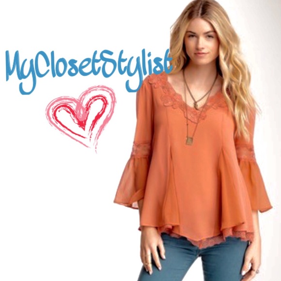Free People Lace Peach Crochet $148 Love Peasant Top! XS New! RARE UNICORN NWT! - Picture 1 of 3