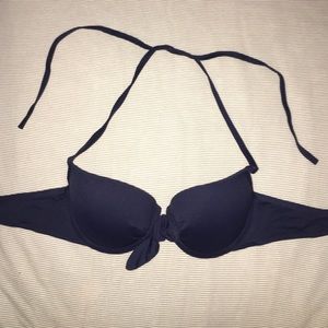Navy blue pushup bikini top