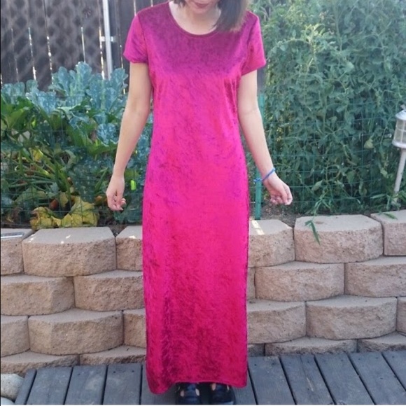 Vintage 90s Velvet Maxi Dress