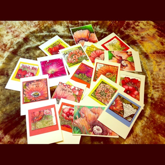 Posher customer hand painted thank you cards