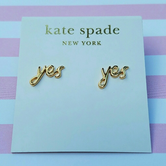 Kate Spade 'Yes' earrings!
