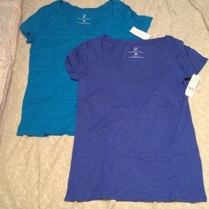 2 New York & Company Basic VNeck Tees NWT - Size S
