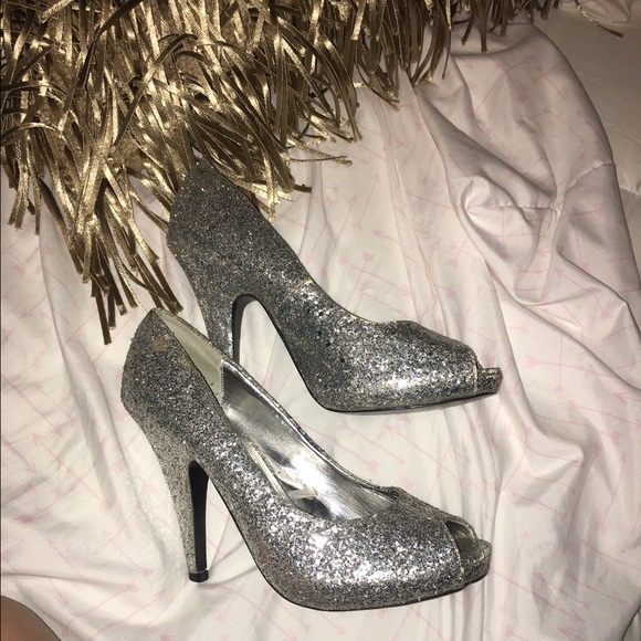 Silver Sparkly heels