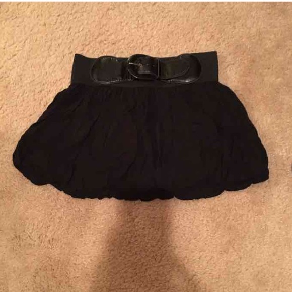 Black mini skirt