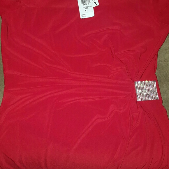 Elegant Red Dress NWT... LOTS OF STRETCH! - Picture 3 of 6