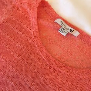 {Forever 21} Coral Knit Light Sweater