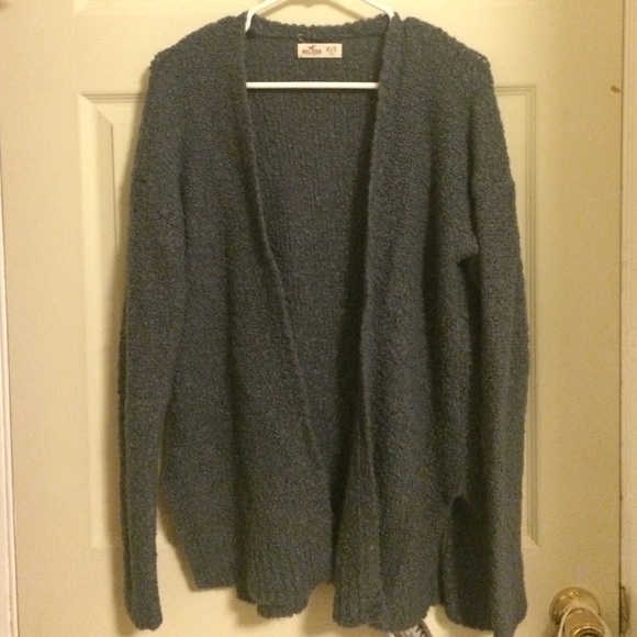 Dark blue knit cardigan