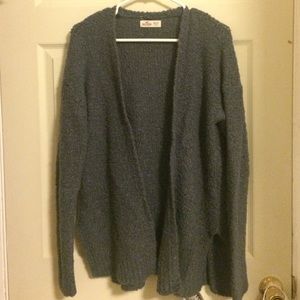 Dark blue knit cardigan