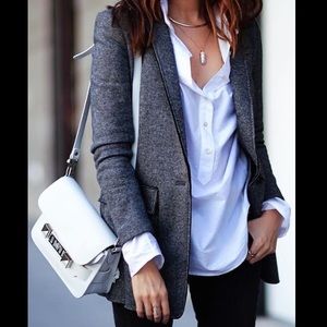 Banana Republic Textured Knit Boyfriend Blazer