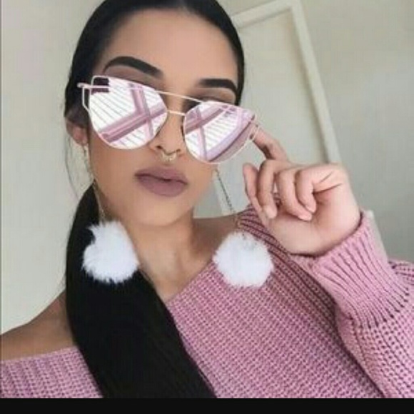 Fashion Women Rose Gold Cat Eye Sunglasses 2016 Ne - Picture 2 of 3