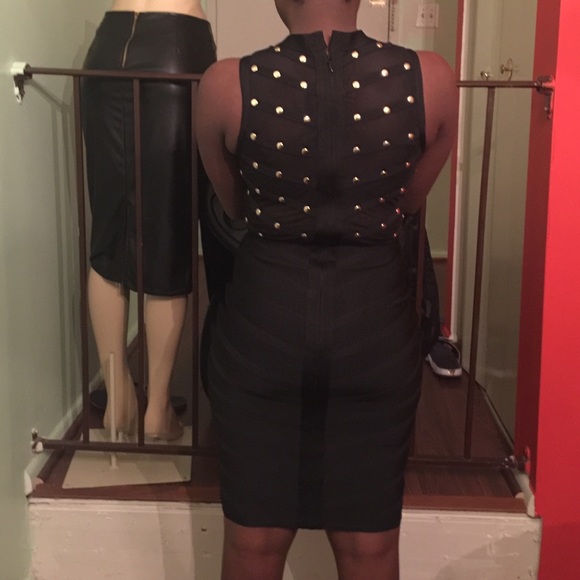 Black studded bandage dress - Picture 4 of 4