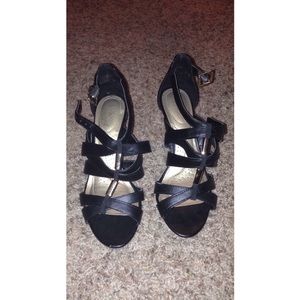 Strappy black heels 7 1/2