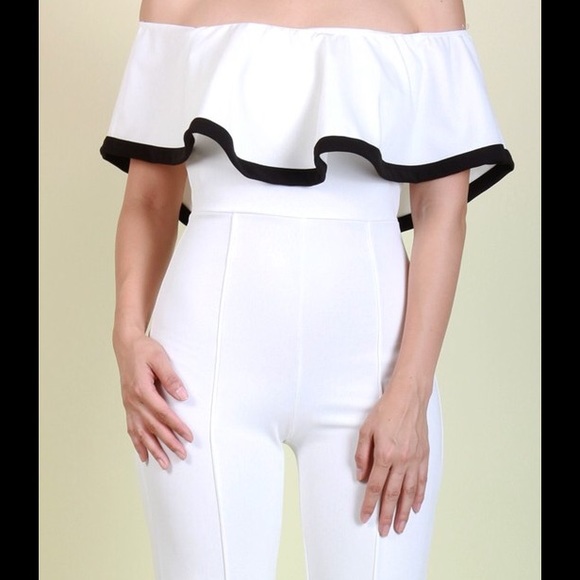 White and black jumpsuit