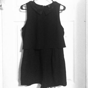 Black romper with pockets