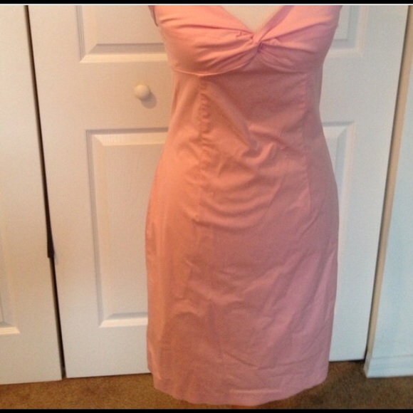 Express Pink satin halter Gown - Picture 2 of 3