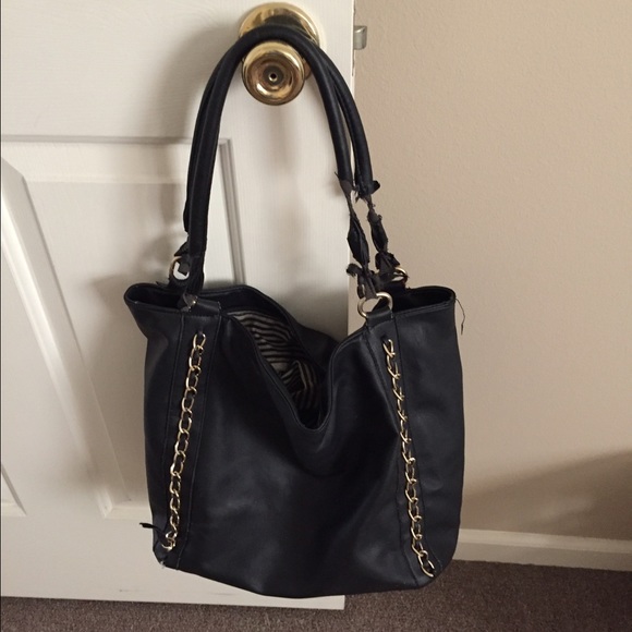Black Gold Chained Purse