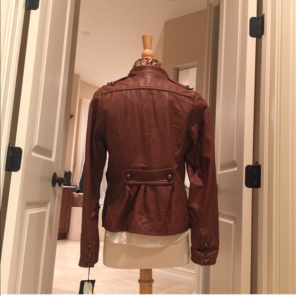 Brown Steve Madden leather coat - Picture 5 of 7
