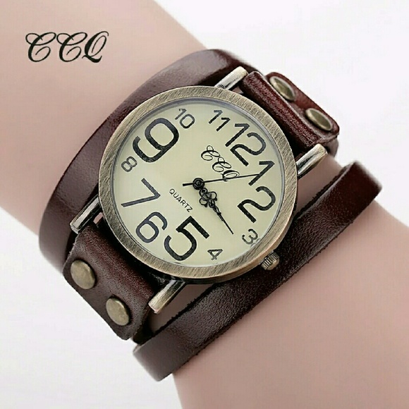 Accessories - Antique Leather Bracelet Watch Vintage Women Watch