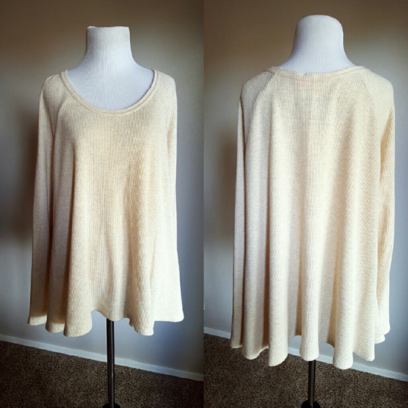 Free People Tops - {Free People} Oversized Thermal Shirt