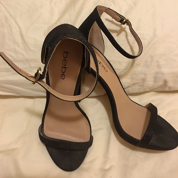 BEBE black high heels dress shoes