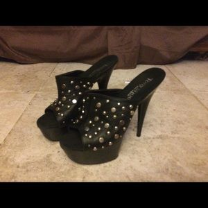 Studded stripper/cocktail heels