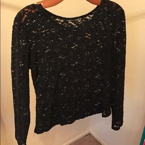 Lace navy/black shirt