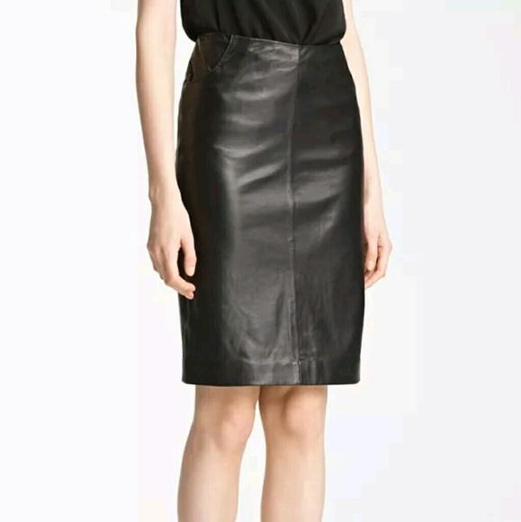 armani leather skirts