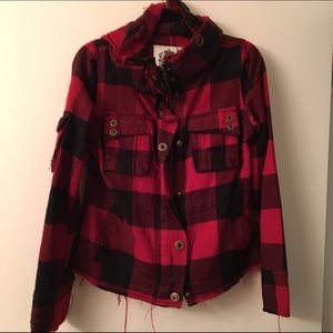 BB Dakota Flannel Zip Up Hoodie