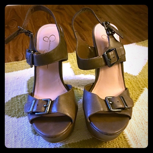 Jessica Simpson platform block heel