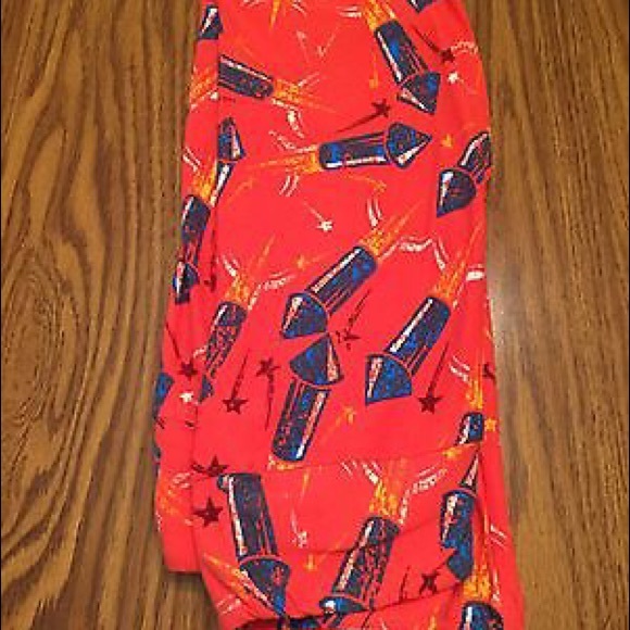 BNWT lularoe OS Americana firework leggings - Picture 1 of 3