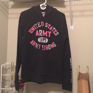 VS PINK Army hooded sweatshirt