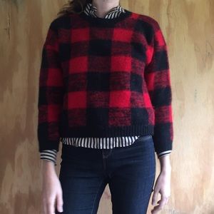 Vintage Gap- Buffalo check wool sweater