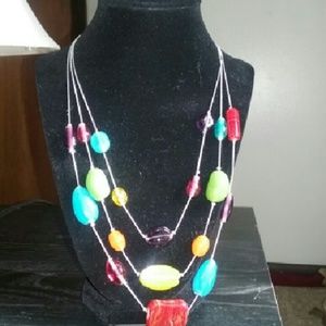 Fun glass bead necklace!